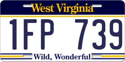 WV license plate 1FP739