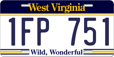 WV license plate 1FP751