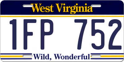 WV license plate 1FP752