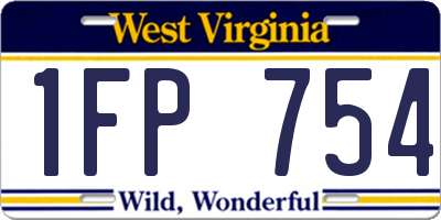 WV license plate 1FP754