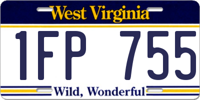 WV license plate 1FP755