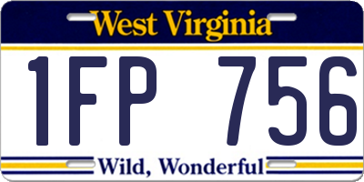 WV license plate 1FP756