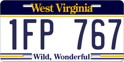 WV license plate 1FP767
