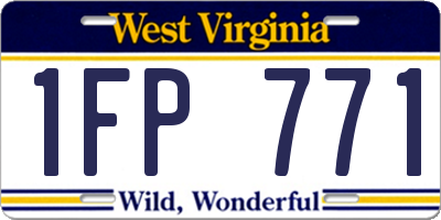 WV license plate 1FP771