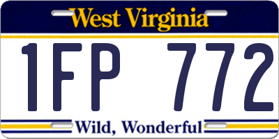 WV license plate 1FP772