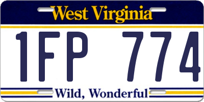 WV license plate 1FP774