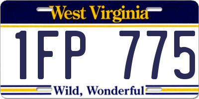WV license plate 1FP775