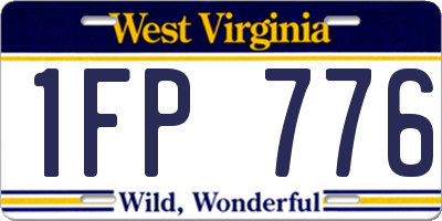 WV license plate 1FP776