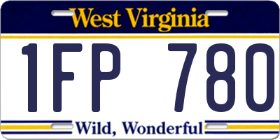 WV license plate 1FP780