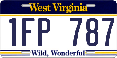 WV license plate 1FP787