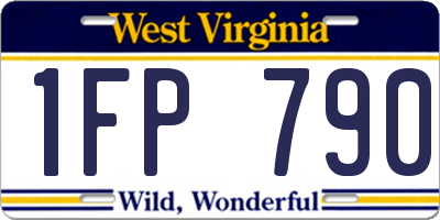 WV license plate 1FP790