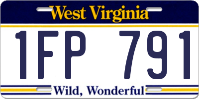 WV license plate 1FP791