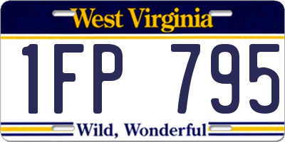 WV license plate 1FP795