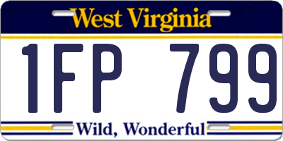 WV license plate 1FP799