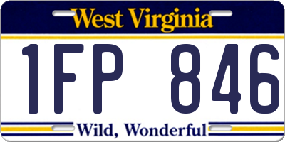 WV license plate 1FP846