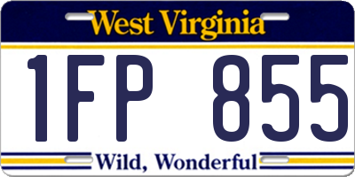 WV license plate 1FP855