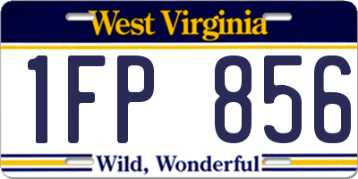 WV license plate 1FP856