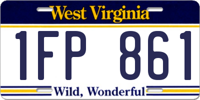 WV license plate 1FP861