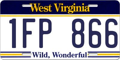 WV license plate 1FP866