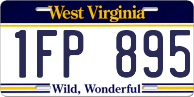 WV license plate 1FP895