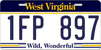 WV license plate 1FP897