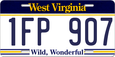 WV license plate 1FP907