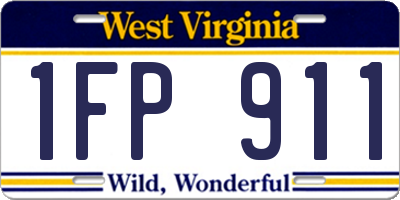 WV license plate 1FP911