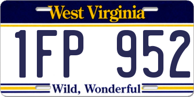 WV license plate 1FP952