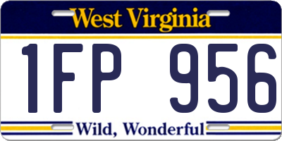 WV license plate 1FP956