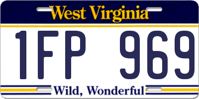 WV license plate 1FP969