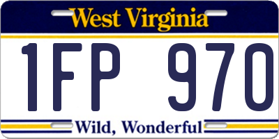 WV license plate 1FP970