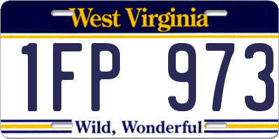 WV license plate 1FP973