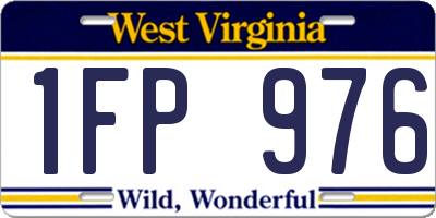 WV license plate 1FP976