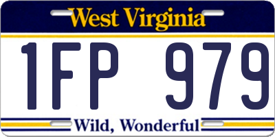 WV license plate 1FP979
