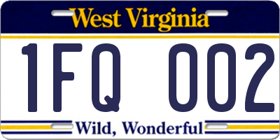 WV license plate 1FQ002