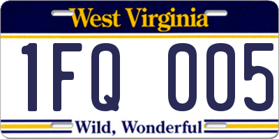 WV license plate 1FQ005