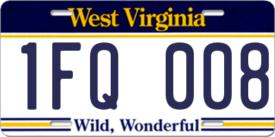 WV license plate 1FQ008