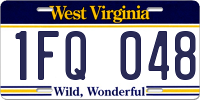 WV license plate 1FQ048