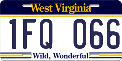 WV license plate 1FQ066