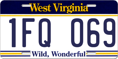 WV license plate 1FQ069