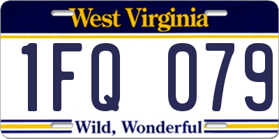 WV license plate 1FQ079