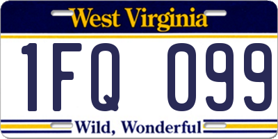 WV license plate 1FQ099