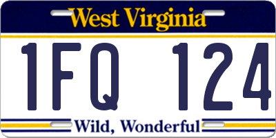 WV license plate 1FQ124