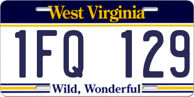 WV license plate 1FQ129