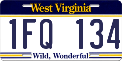 WV license plate 1FQ134