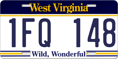 WV license plate 1FQ148