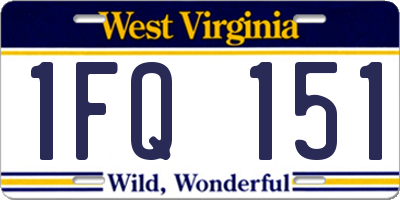 WV license plate 1FQ151