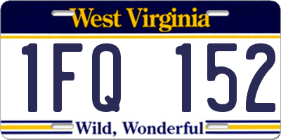 WV license plate 1FQ152
