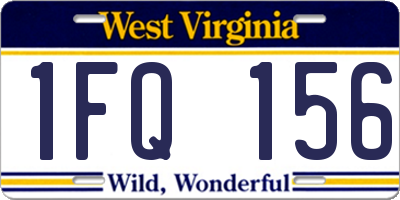 WV license plate 1FQ156