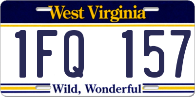 WV license plate 1FQ157